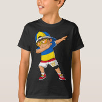 Menino meio ucraniano meio egípcio Bandeira da Ucr