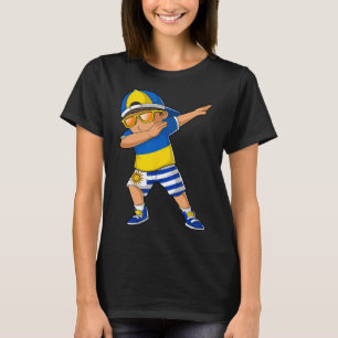 Camiseta Menino Meio Ucraniano Meio Uruguaio Bandeira da Uc