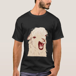 Camiseta Menino Menina Crianças Lhama Alpaca Gritando
