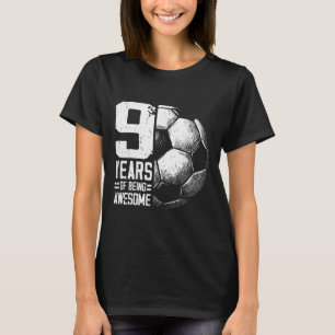 Camiseta Menino Menina Jogador de Futebol 9 Anos de Idade