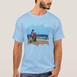 Camiseta Menino nas alças dos homens de praia