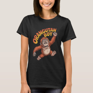 Camiseta Menino Orangutango Masculino Tema de Macaco da Sel