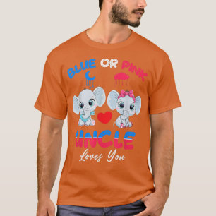 Camiseta Menino Ou Garota Tio Te Ama Elefante Cor Azul