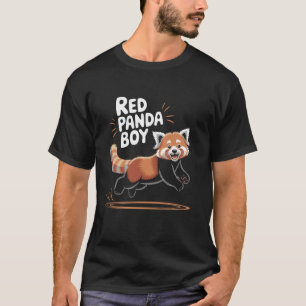 Camiseta Menino Panda Vermelho Roupas Infantis Juventude Cr