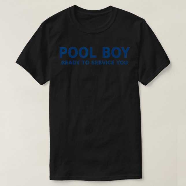 Camiseta Menino Piscina pronto para te servir (Frente do Design)