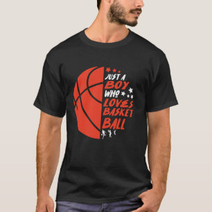 Camiseta Menino Que Ama O Esporte Engraçado De Basquete