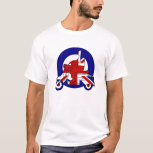 Camiseta Menino retro Reino Unido do patinete da
