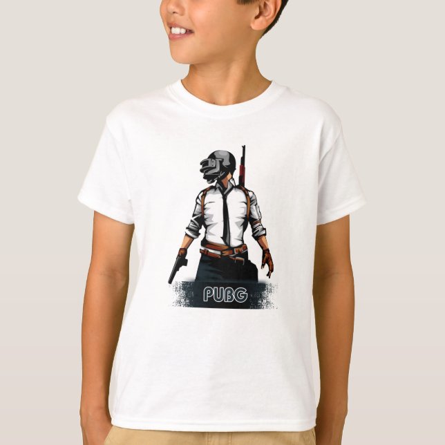 Camiseta Menino " s dos t-shirt de Pubg da forma (Frente)