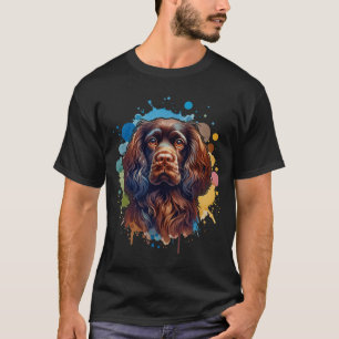 Camiseta Menino Spaniel Cão Arte Comfort Colors Adulto Ele