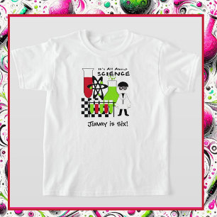 Camiseta Menino toda sobre o t-shirt personalizado ciência