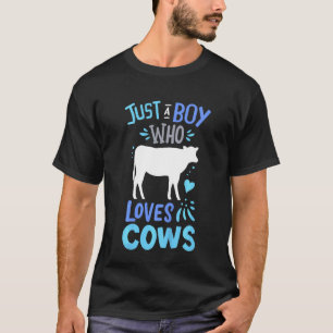 Camiseta Menino Vaca Apenas Um Menino Que Ama Vacas Por Vac