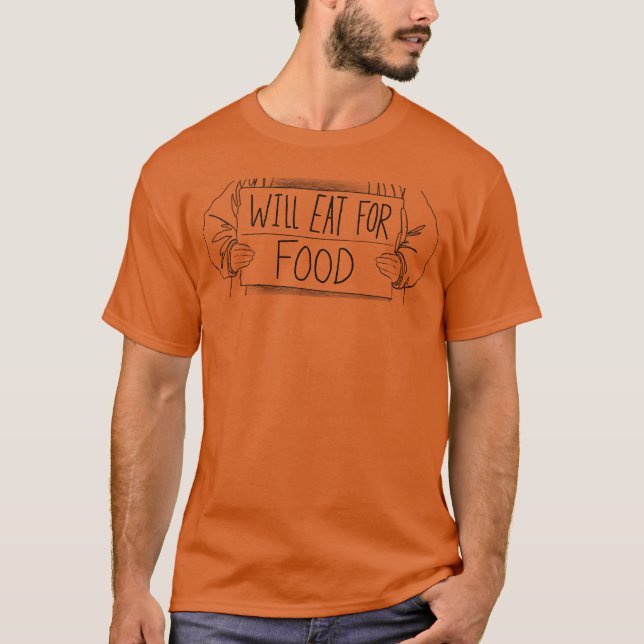 Camiseta Menino vai comer por comida (Frente)