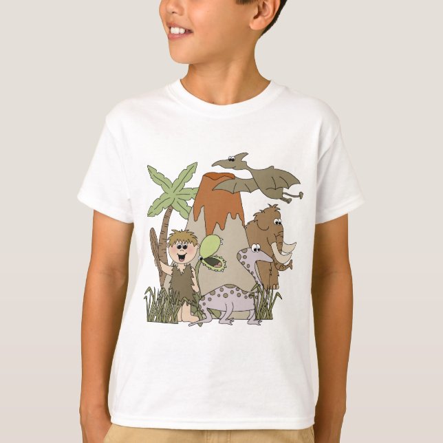 Camiseta Menino vida pré-histórica (Frente)