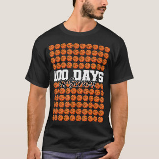 Camiseta Meninos 100 Dias De Escolas De Basquete 100 Dias