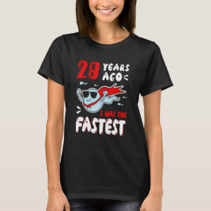 Camiseta Meninos 28 Anos Atrás Eu Era A Mais Rápida Bolas D