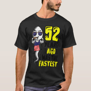 Camiseta Meninos 52 Anos Atrás Eu Era O 52º Aniversário Mai