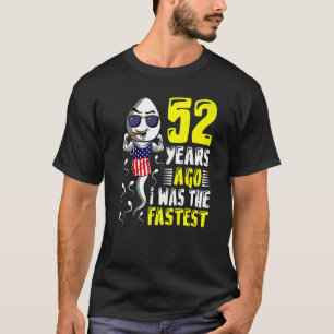 Camiseta Meninos 52 Anos Atrás Eu Era O 52º Aniversário Mai