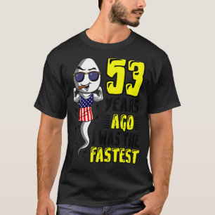 Camiseta Meninos 53 Anos Atrás Eu Era O 53º Aniversário Mai