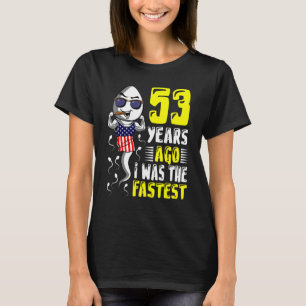 Camiseta Meninos 53 Anos Atrás Eu Era O 53º Aniversário Mai