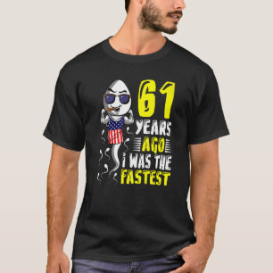 Camiseta Meninos 61 Anos Atrás Eu Era O 61º Aniversário Mai