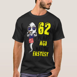 Camiseta Meninos 62 Anos Atrás Eu Era O 62º Aniversário Mai