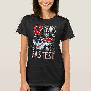 Camiseta Meninos 62 Anos Atrás Eu Era O 62º Aniversário Mai