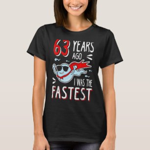 Camiseta Meninos 63 Anos Atrás Eu Era O 63º Aniversário Mai