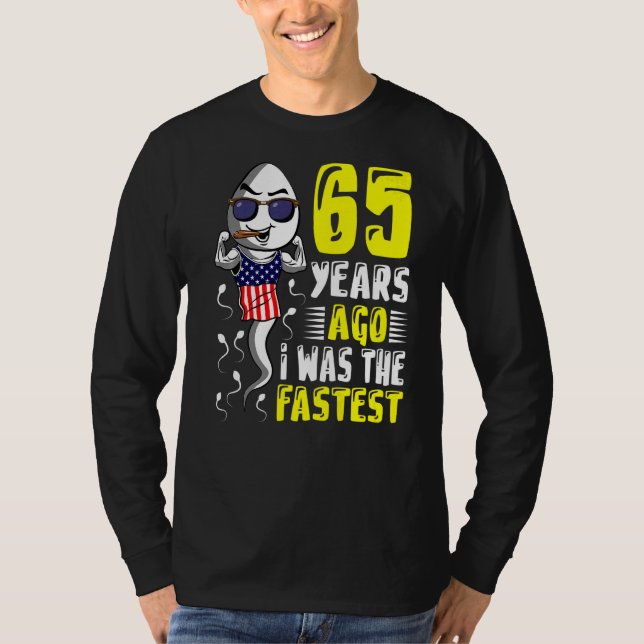 Camiseta Meninos 65 Anos Atrás Eu Era O 65.º Aniversário Ma (Frente)