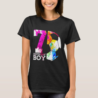Camiseta Meninos 7 Aniversário Menino Futebol 7º Aniversári