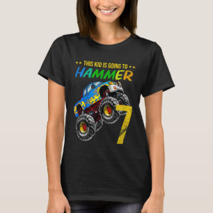 Camiseta Meninos 7 de Aniversário Monstro de Aniversário de