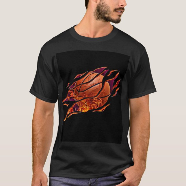 Camiseta meninos, bola quente, design (Frente)