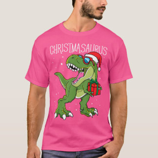 Camiseta Meninos Christmasaurus Natal Família Dinossaur Din
