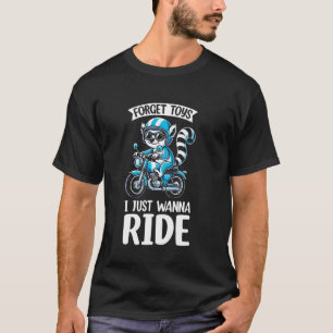 Camiseta Meninos Ciclista Motocicleta Pilotando Lêmure Meni