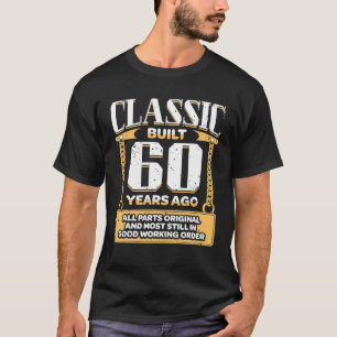 Camiseta Meninos Clássicos De 60 Anos Construídos Há 60 Ano