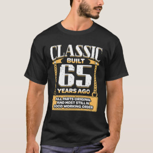 Camiseta Meninos Clássicos De 65 Anos Construídos Há 65 Ano
