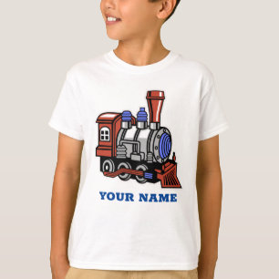 Camiseta Meninos Comboio Presente Nome Personalizável T Cam