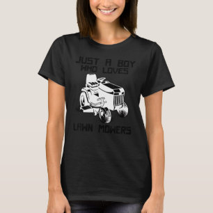 Camiseta Meninos Cortando Grama Cortador de Grama Infantil
