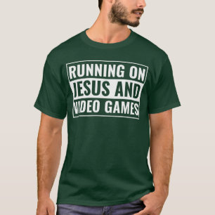 Camiseta Meninos cristãos correndo em cima de jogos de víde