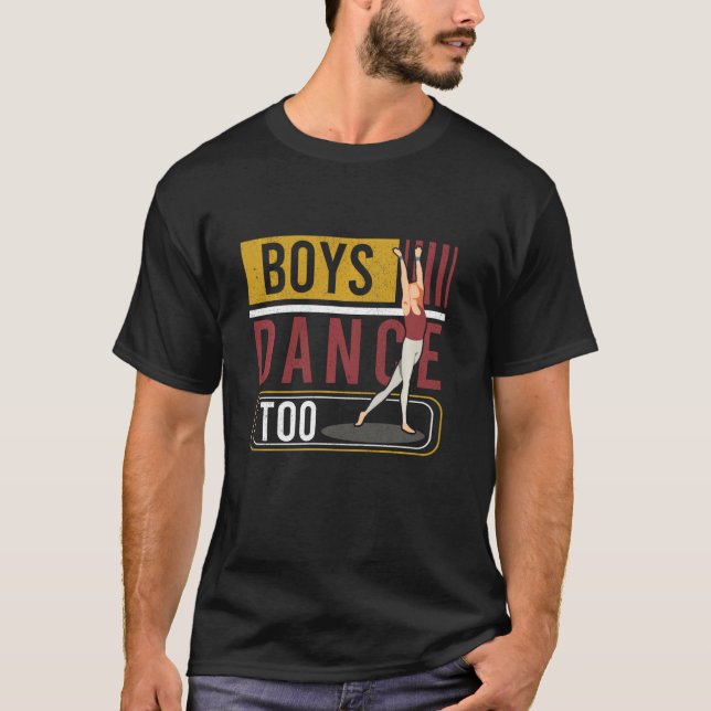 Camiseta Meninos Dançam Para Dançarino Masculino Formação e (Frente)