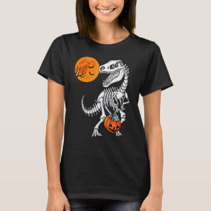 Camiseta Meninos das Halloween Dinossaur Skeleton Rex Scarp