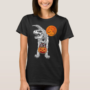 Camiseta Meninos das Halloween Dinossaur Skeleton Rex Scarp