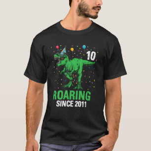 Camiseta Meninos De 10 Anos De Idade 10 Anos Dinossauros Pr