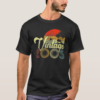 Camiseta Meninos De 17 Anos Meninas Vintage 2005 Retro 17º
