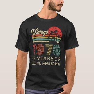 Camiseta Meninos de 45 anos Vintage 1978 45º aniversário