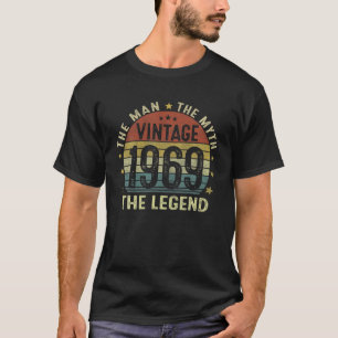Camiseta Meninos De 53 Anos Presentes Vintage 1969 Man Myth