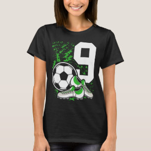 Camiseta Meninos de 9 anos de idade fazendo aniversário de