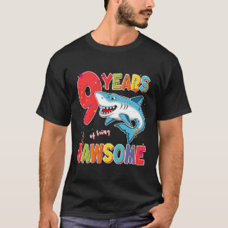 Camiseta Meninos De 9 Anos Miúdos Tubarão Jawsome 9º Ano B