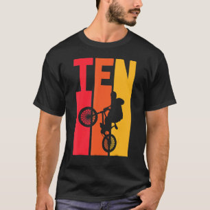 Camiseta Meninos De Festa de aniversário Bmx De 10 Anos De