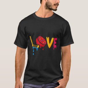 Camiseta Meninos de Sorvete de Hockey Amor de Hóquei no Gel
