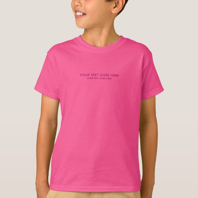 Camiseta Meninos De Texto De Fonte Pequena E Moderna, Uau R (Frente)